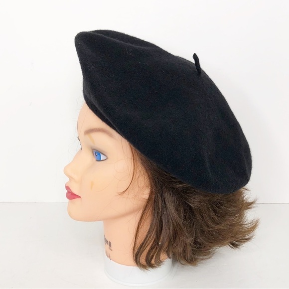 French black beret wool hat - Picture 9 of 11